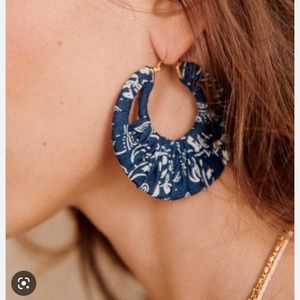Sezane Amany Earrings - Bandana Bleu